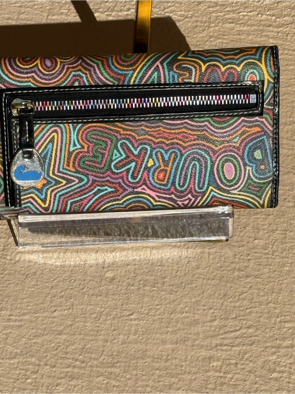 Rare Vintage Dooney & Bourke Rainbow Graffiti Doodle Bag & Wallet Bundle - Picture 10 of 14